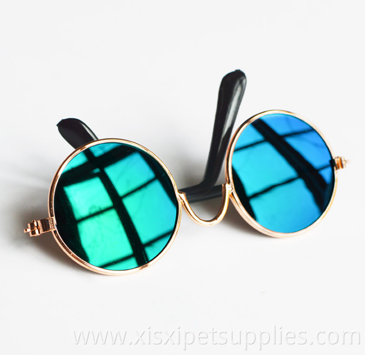 Circular Metal Prince Funny Cute Pet Sunglasses For Cat Small Dogs decorated accessories
